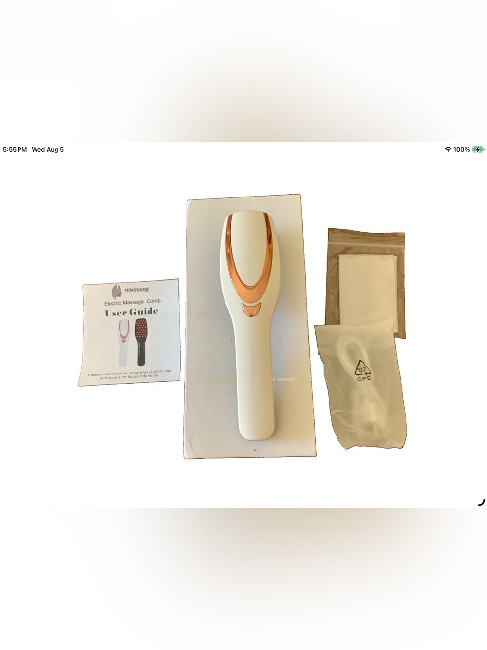 Phototherapy Massage Comb Hair Tool - White